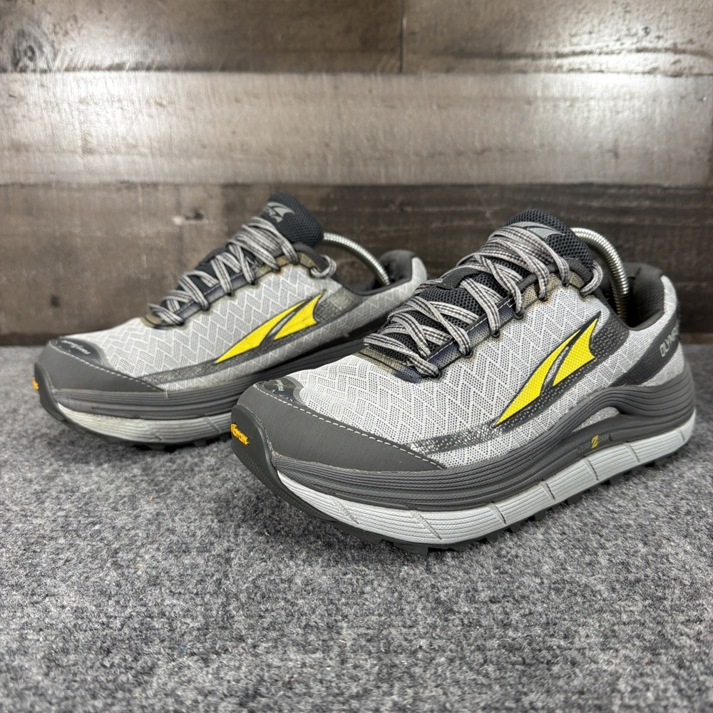 Altra Olympus 2.0 Silver Cyber Yellow Zero Drop Trail Running Shoes Mens Size 8